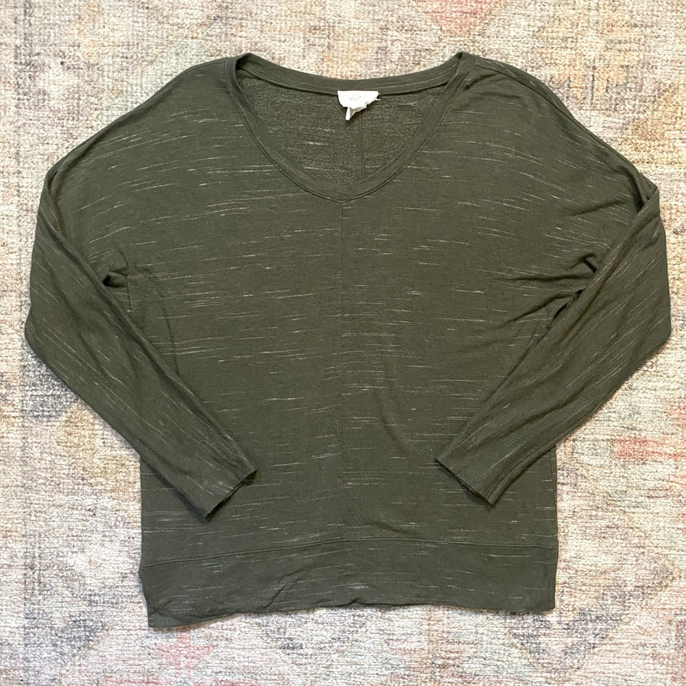LOFT Outlet Lounge Center Seam Long-Sleeve Top